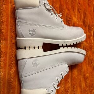 Timberland Light Gray Leather Boots